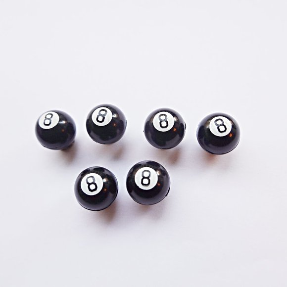Vintage 8-Ball Tuxedo Shirt Studs, 6 Piece Tuxedo Stud Set - Picture 1 of 2